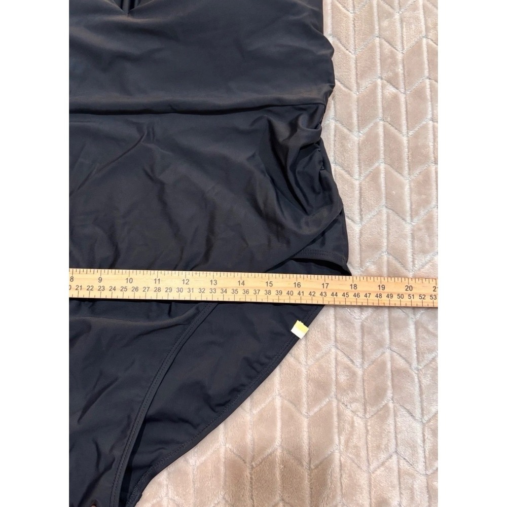 Summersalt The Breaker One Piece Swimsuit Size 16 Black V-Neck Pool Beach Resort - Picture 11 of 14